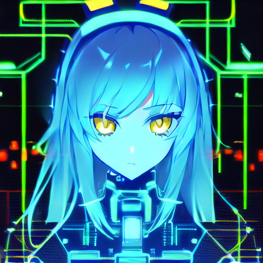00351-413391232-1girl, cute_, cyberpunk,yellow eyes, cinematic, solo, circuit pattern background.png
